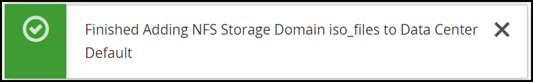 NFS storage domain - successful connection to the NFS mount