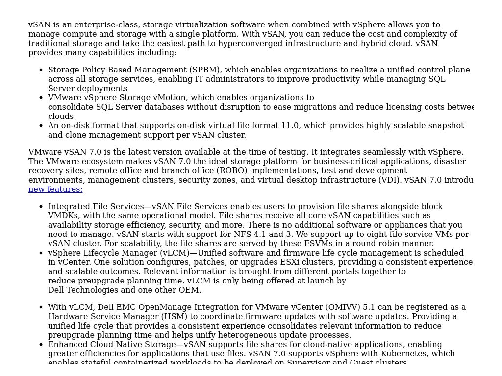 VMware VSAN 7 0 SQL Server 2019 On PowerEdge R640 VSAN Ready Nodes 