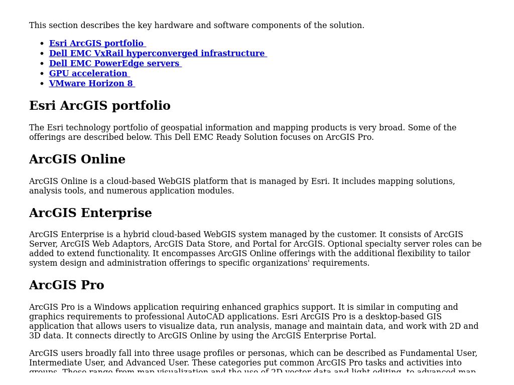 Key Components Vdi Reference Architecture Geographic Information Systems With Esri Arcgis Pro On Dell Technologies Vdi Dell Technologies Info Hub