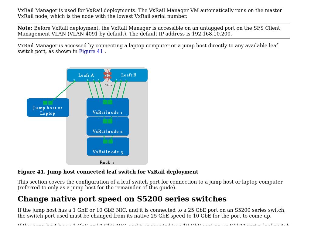 Find out which switch port the client is connected to Configure A Jump Host Port Dell Emc Networking Smartfabric Services Deployment With Vxrail 7 0 Dell Technologies Info Hub