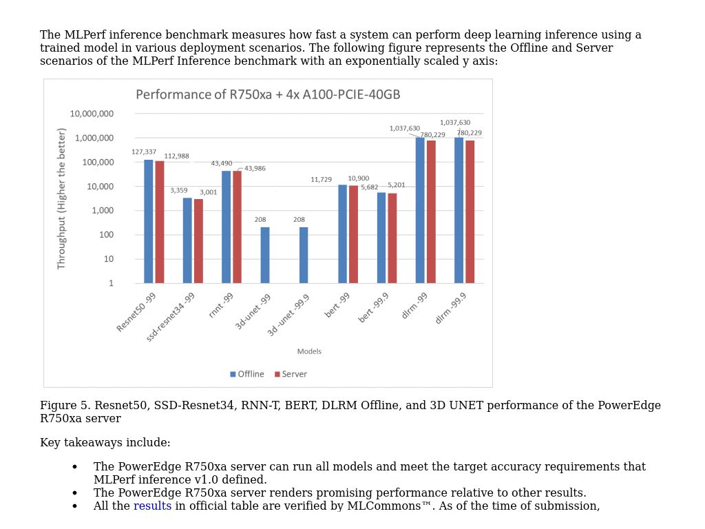 MLPerf Inference v1.0 performance results, MLPerf™ Inference v1.0 – NVIDIA  GPU-Based Benchmarks on Dell EMC PowerEdge R750xa Servers