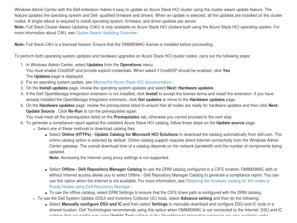 Full Stack Cluster Aware Updating For Azure Stack Hci Clusters E2e Deployment And Operations