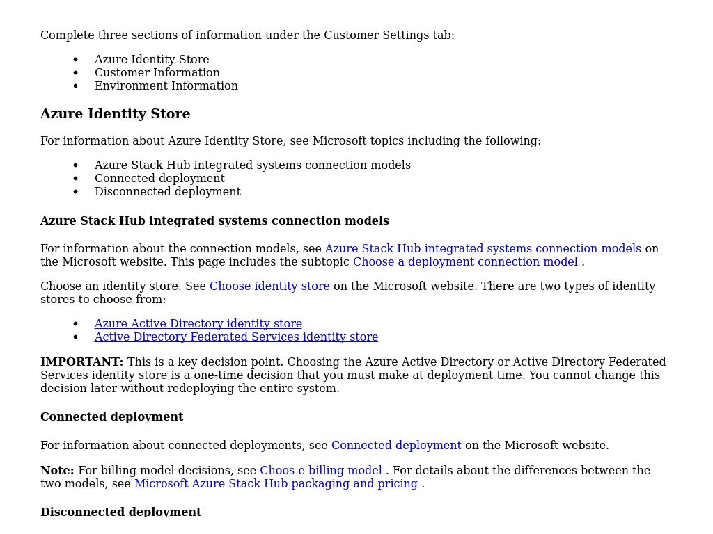 Customer Settings tab  Deployment Planning Guideu2014Dell EMC 