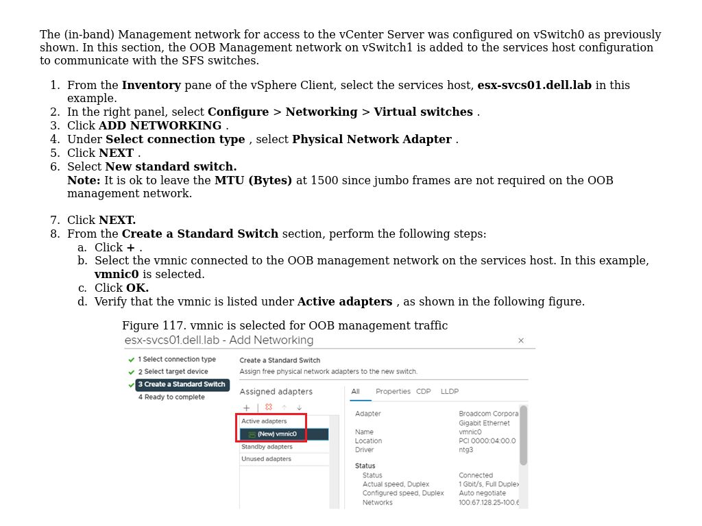 Services host configuration | SmartFabric Services with Multisite vSAN ...