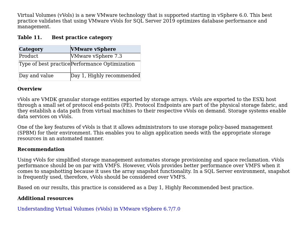 VMware Use VVols For SQL Server 2019 SQL Server 2019 Best Practices 