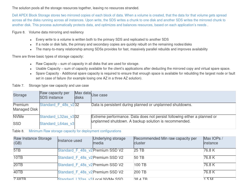 Storage configuration detail | Dell APEX Block Storage for Microsoft ...