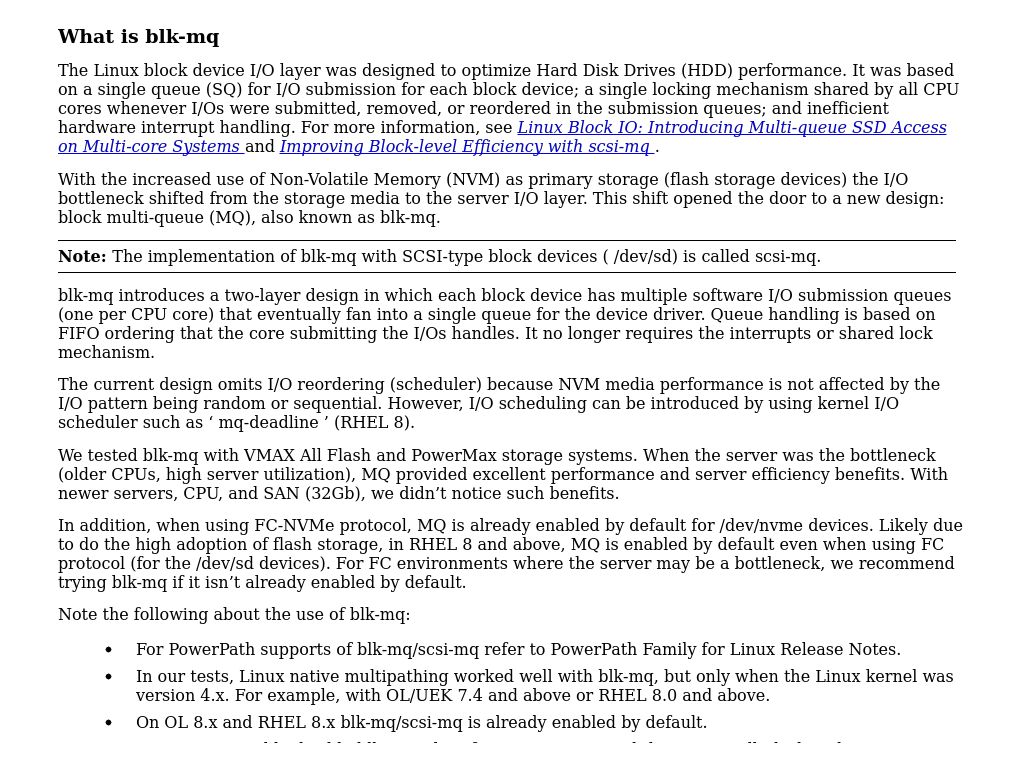 Appendix I Blk Mq And Scsi Mq Deployment Best Practices For Oracle Databases With Dell Emc Powermax Dell Technologies Info Hub