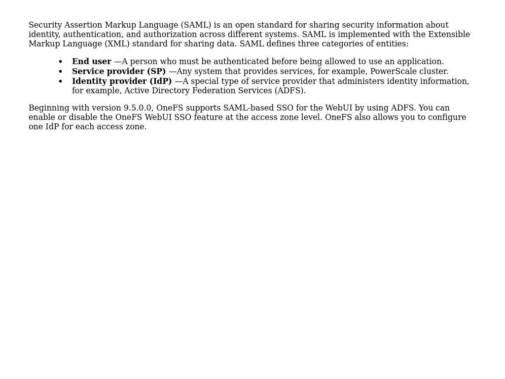 SAML-based SSO for WebUI | PowerScale OneFS Authentication, Identity ...