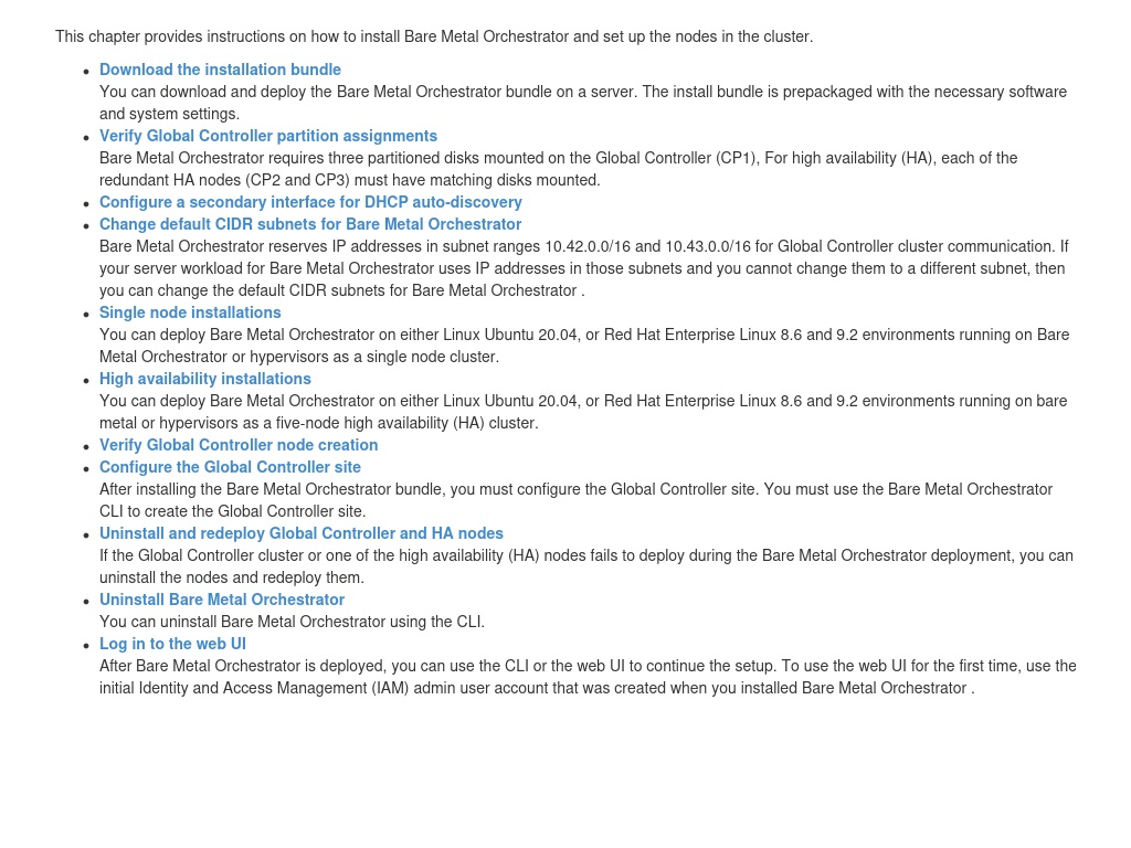 Installing Bare Metal Orchestrator | Bare Metal Orchestrator 2.3 ...