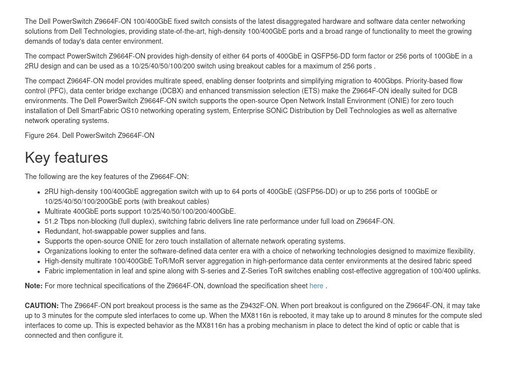Dell PowerSwitch Z9664F-ON | Dell PowerEdge MX Networking Deployment ...