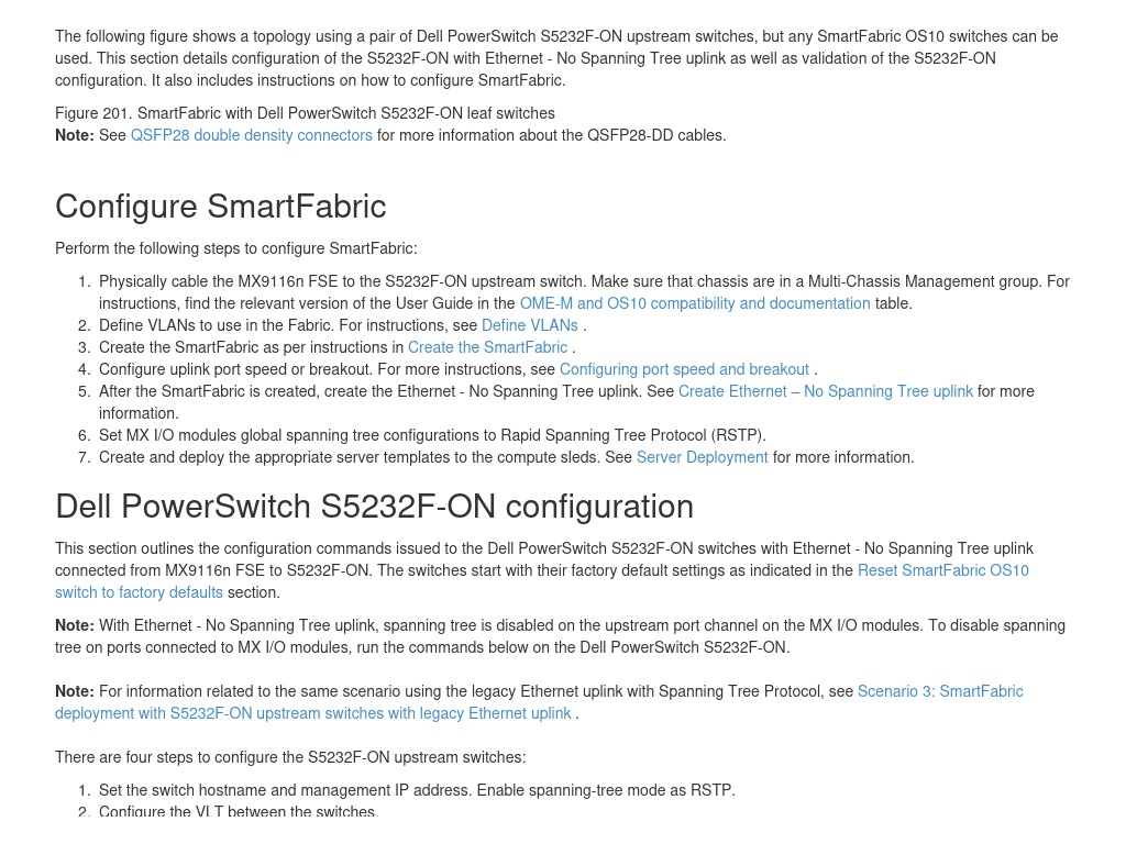 Scenario 1: Smartfabric Deployment With S5232f-on Upstream Switches 