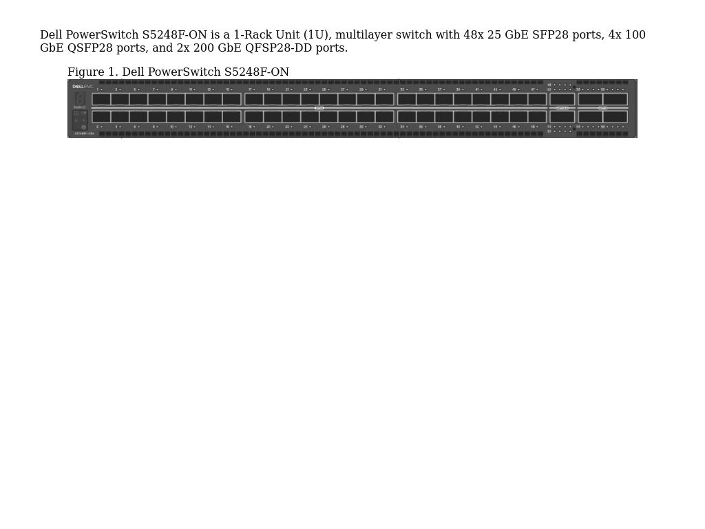 Dell PowerSwitch S5248F-ON | Dell SmartFabric VxRail Brownfield ...