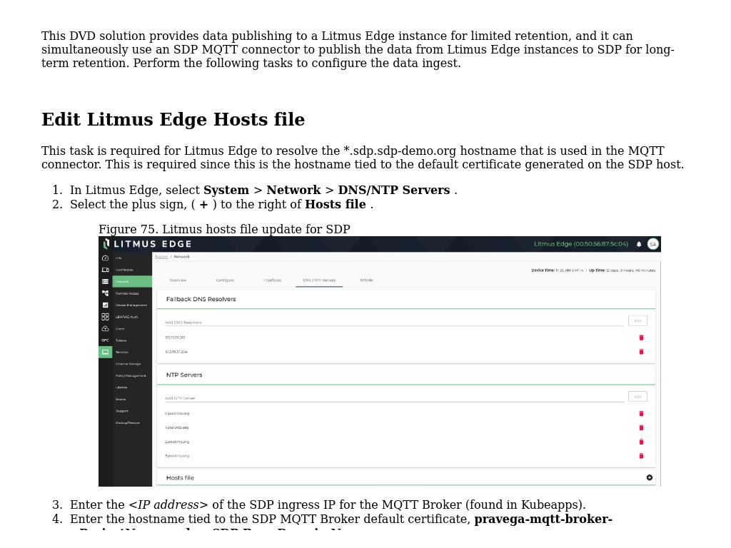 Data Ingest Integration Using Litmus To SDP | Dell Validated Design For ...