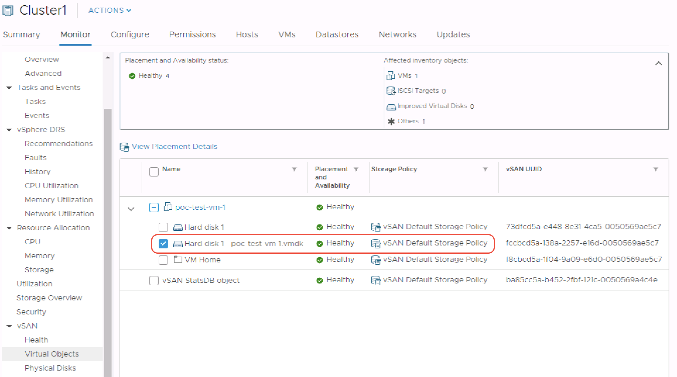 Vsan Maintenance Mode Raid 1 And Raid 5 Using Ensure Accessibility Virtual Blocks