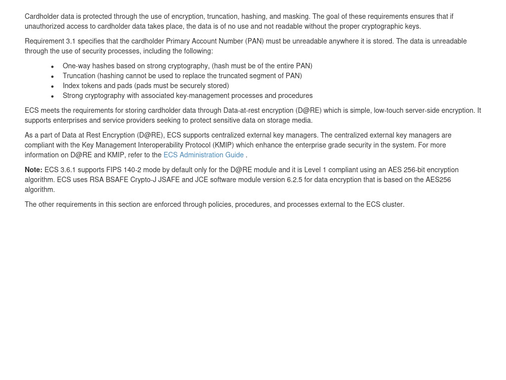 Requirement 3: Protect stored cardholder data | ECS PCI DSS Compliance ...