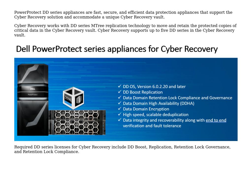 Dell PowerProtect DD Series Appliances For Cyber Recovery | Dell ...