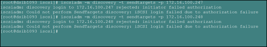 code for Running an iSCSI discovery