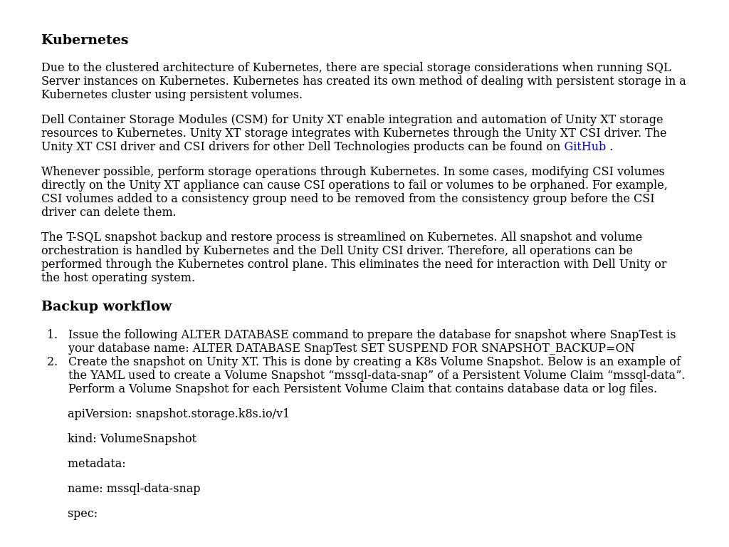 t-sql-snapshot-backup-and-restore-for-kubernetes-dell-unity-xt