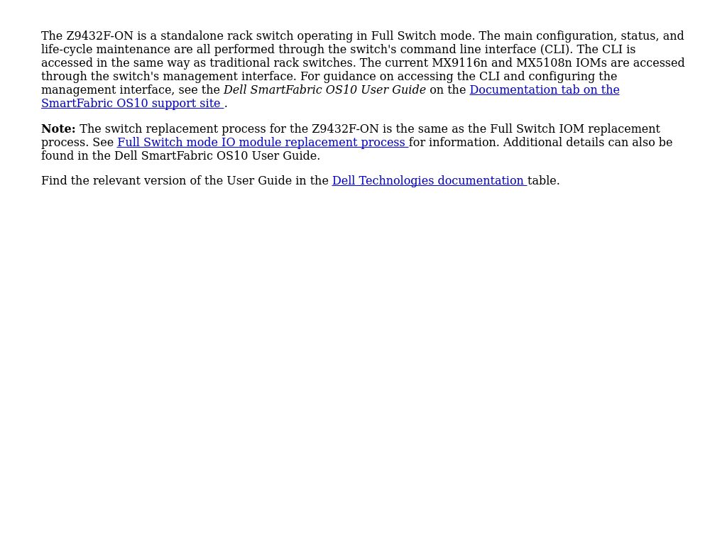 Z9432F-ON management | Dell PowerEdge MX Networking Deployment Guide ...