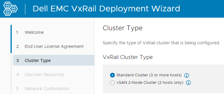 VxRail Cluster type
