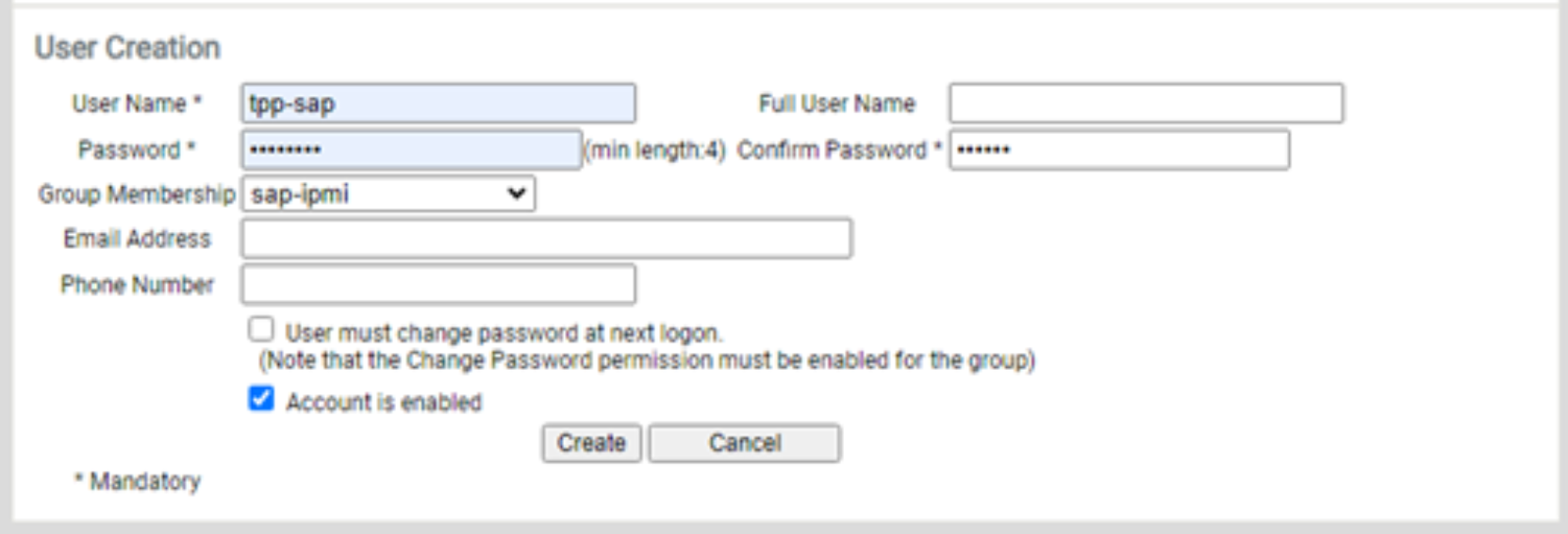 A screenshot showing IPMI user permissions