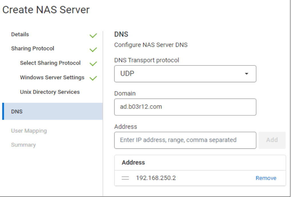 This image shows the DNS details.