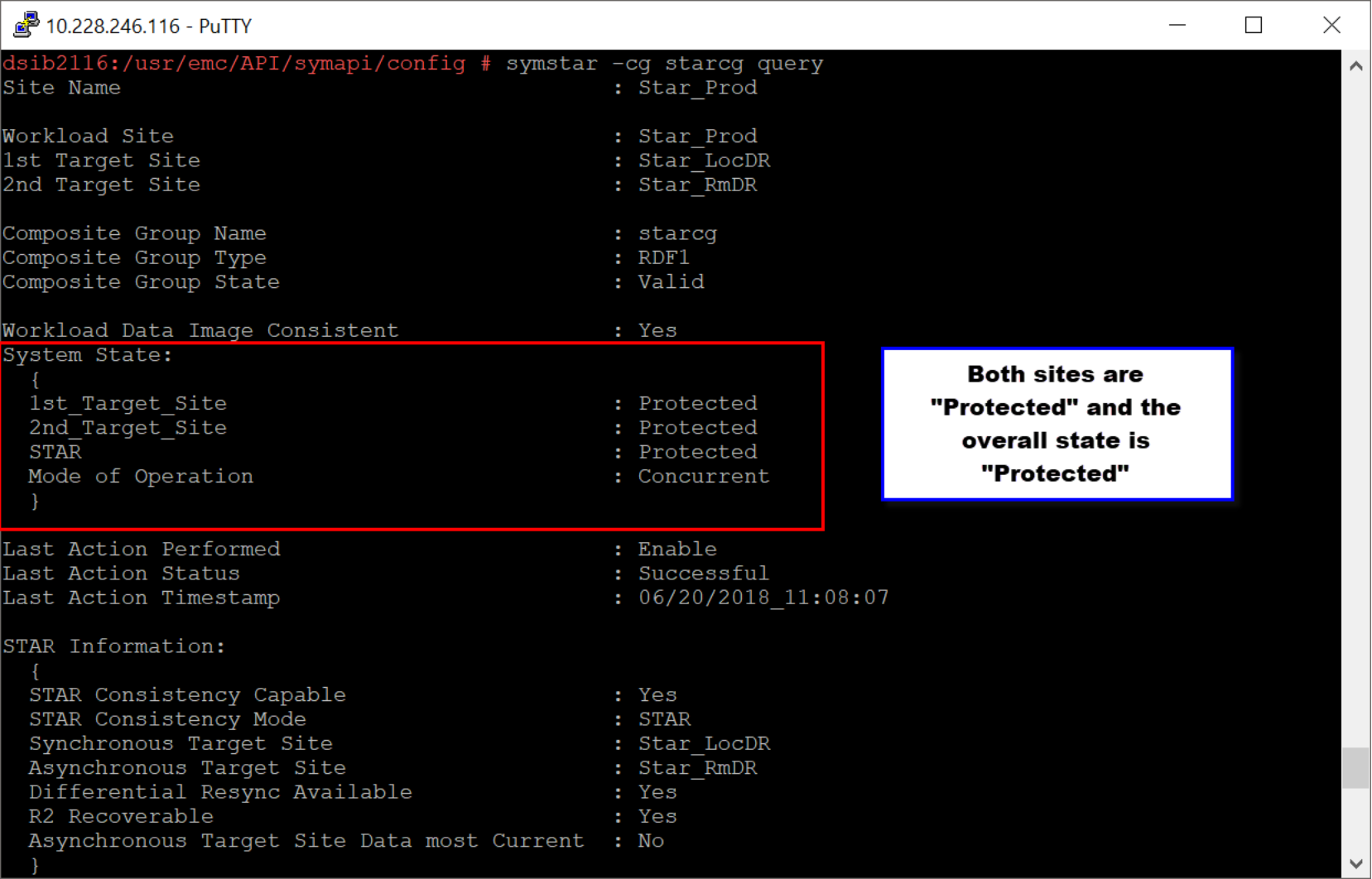 Figure 82. Concurrent SRDF/Star before test failover 