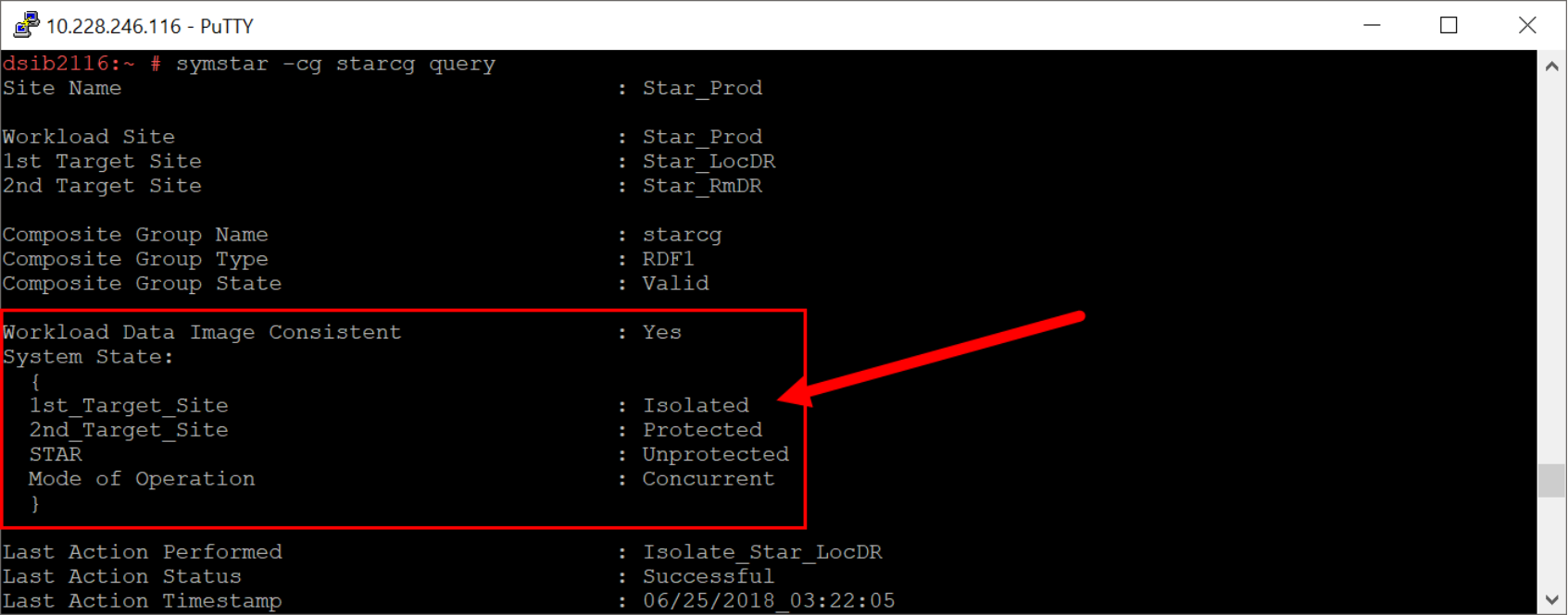 Figure 83. Concurrent SRDF/Star before test failover cleanup 