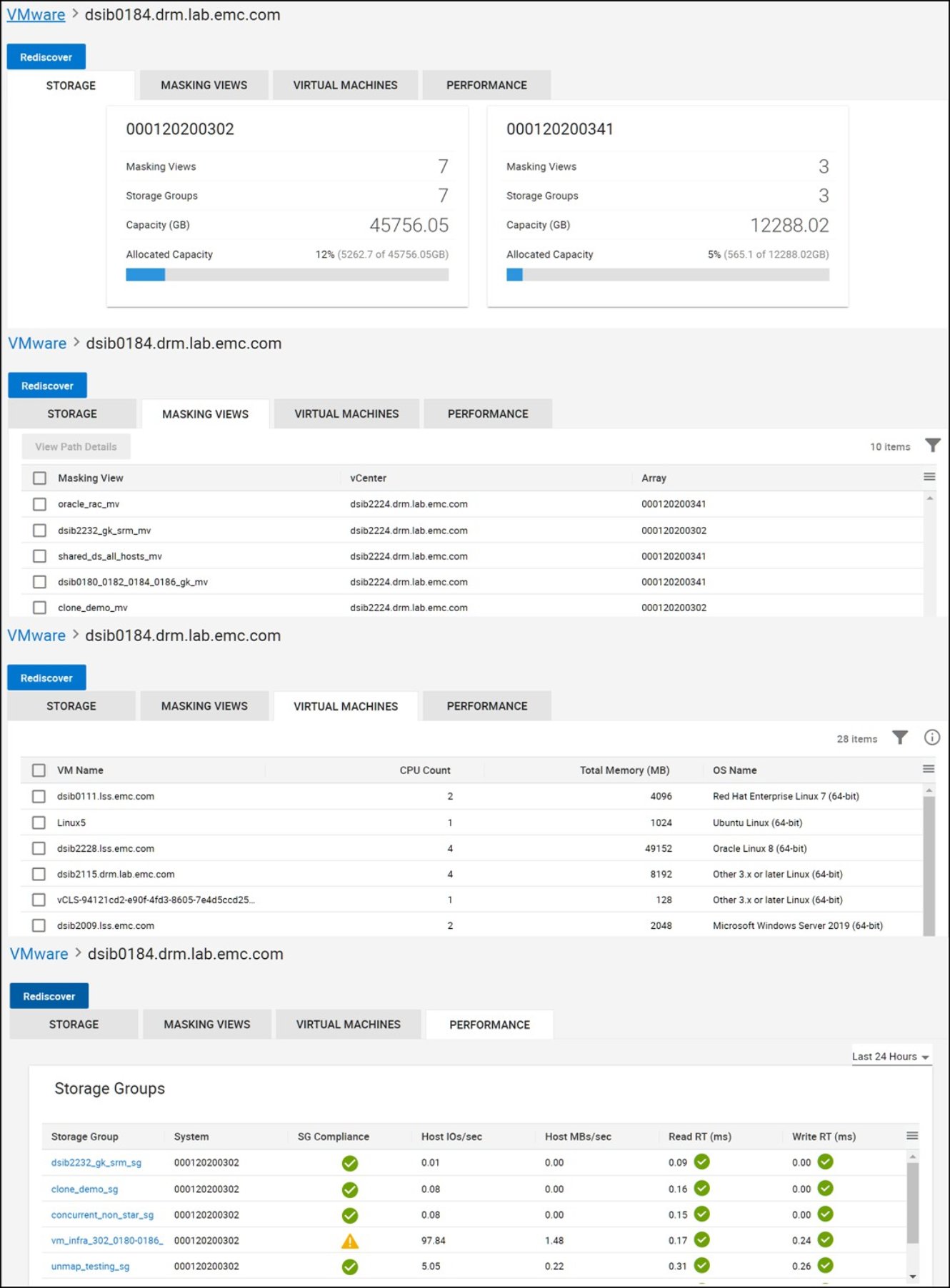 Figure 81. ESXi host detail in Unisphere for PowerMax 