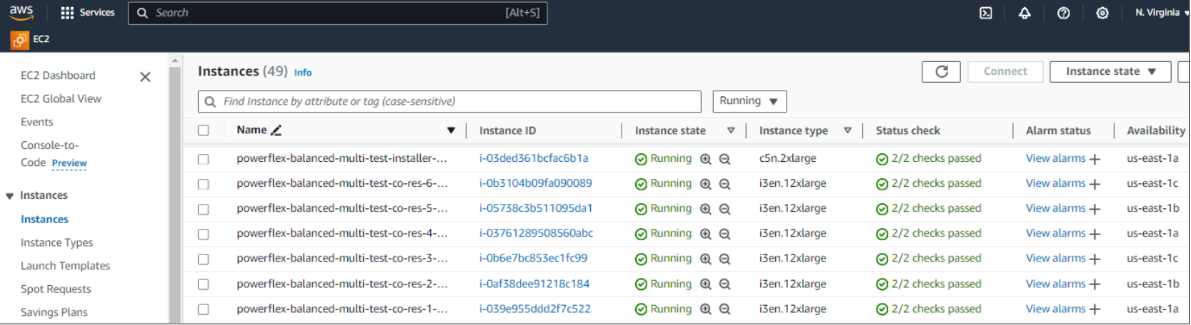 This is a screenshot of dell apex block storage in aws instance using NVMe SSDs.