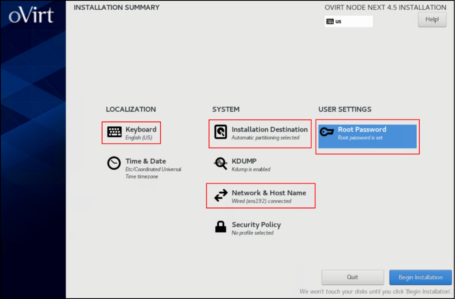 Figure 13. oVirt iso install – step 3