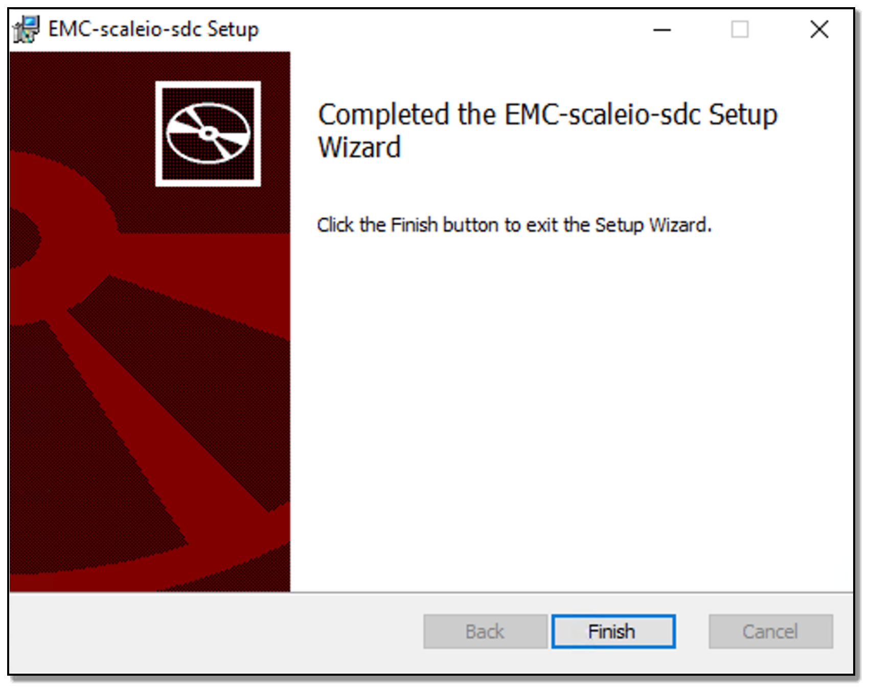 This figure shows that the installation is complete and you can exit the setup.