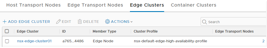 Edge cluster created