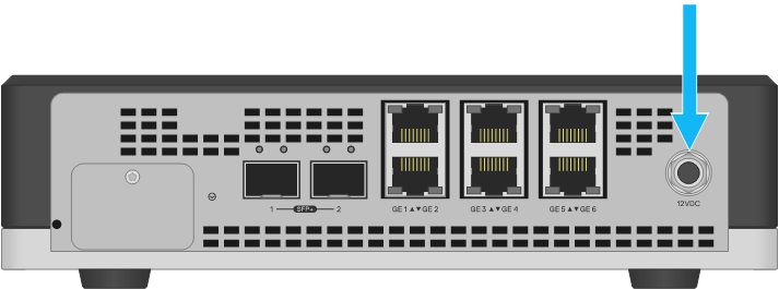 Dell EMC SD-WAN Edge 610 and Edge 620 power connection port