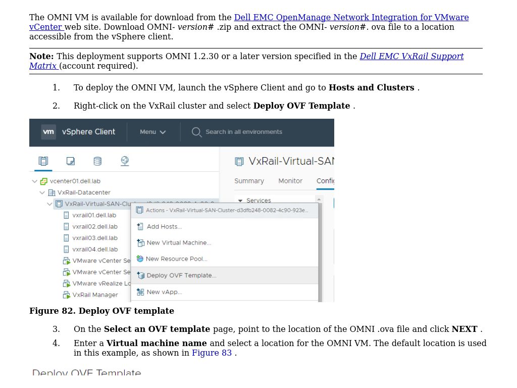 Deploy OMNI VM | Dell EMC Networking SmartFabric Services Deployment ...