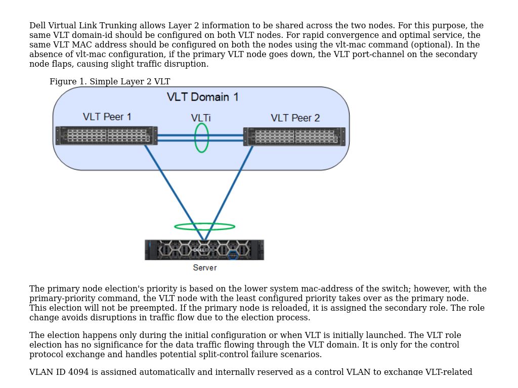 Dell Virtual Link Trunking Layer 2 Reference Architecture Dell Emc Smartfabric Os10 Virtual 4040