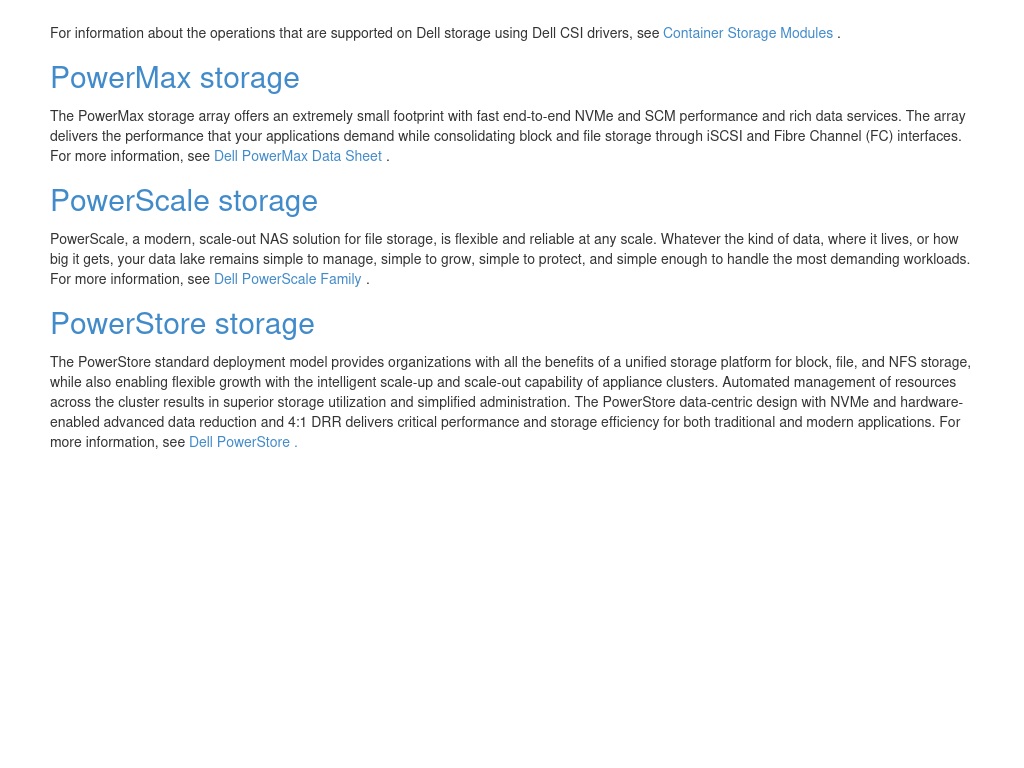 Dell Persistent Storage Options | Design Guide—Red Hat OpenShift ...