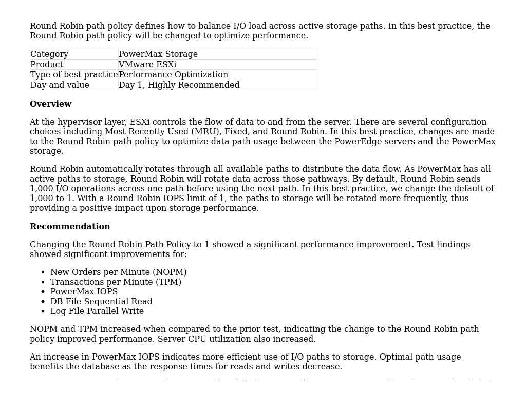 VMware ESXi: Round Robin Path Policy | Day One Best Practices | Dell ...