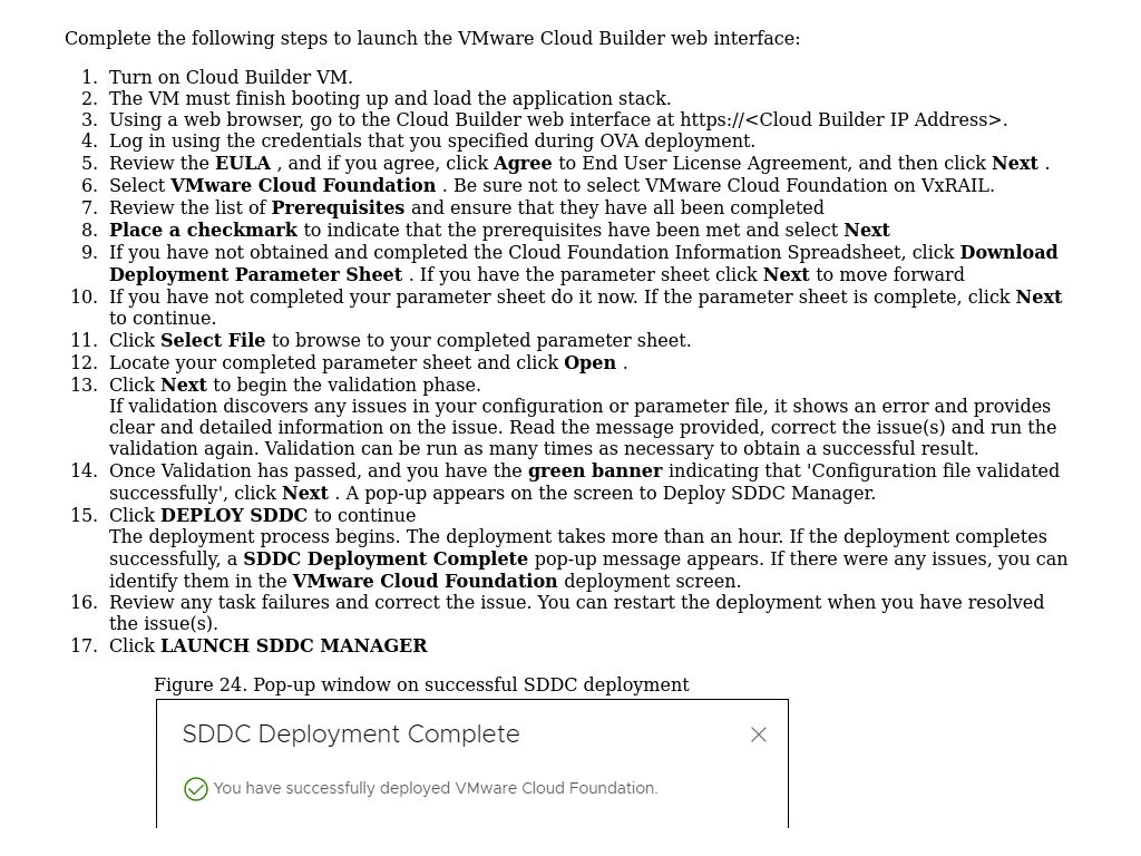 Run VMware Cloud Builder Deploy SDDC | Dell PowerEdge MX Deployment ...