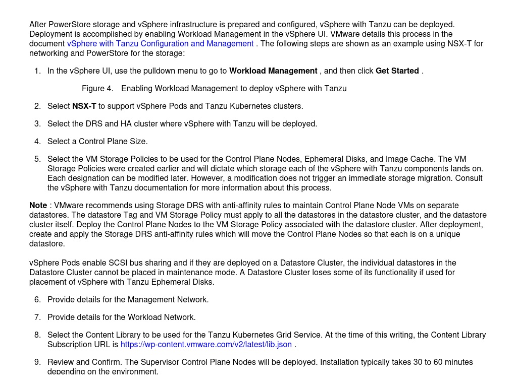 Deploying VSphere With Tanzu | Dell PowerStore: VMware VSphere With ...