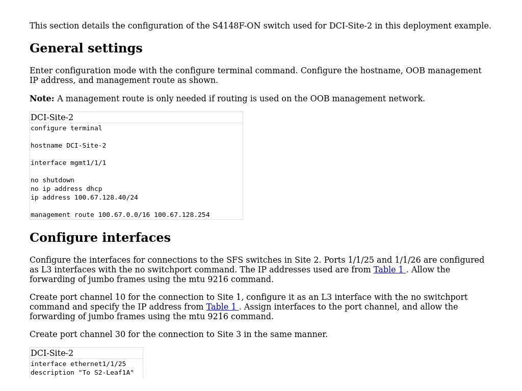 DCI-Site-2 Switch Configuration | SmartFabric Services With Multisite ...