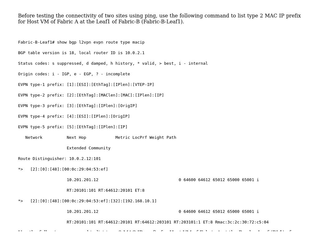 Ping From Fabric-B-DC2 To Fabric-A-DC1 | EVPN-VxLAN Based Multisite ...