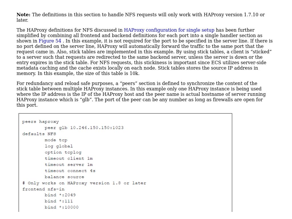 NFS Configuration Definitions | ECS With HAProxy Load Balancer | Dell ...