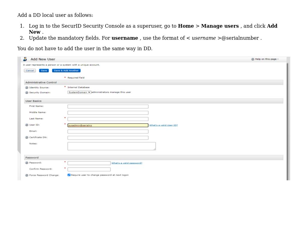 Add PowerProtect DD local user in RSA | PowerProtect Appliances ...