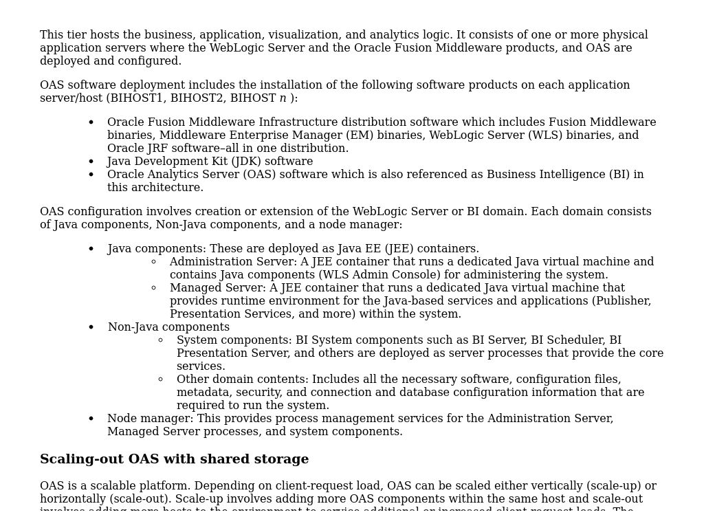 Application Tier Middleware WLS And OAS Solution Insight Oracle 