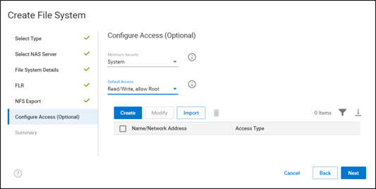 Create NFS file system in PowerMax – configure access