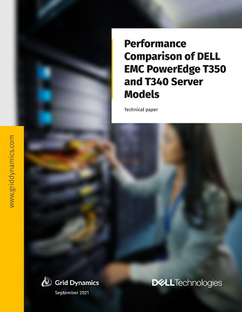 Performance comparison of Dell EMC PowerEdge T350 and T340 server ...