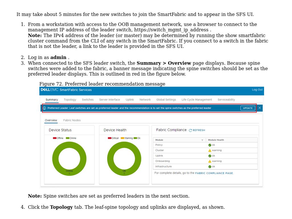 View New Topology In The SFS UI | Dell Networking SmartFabric Services ...