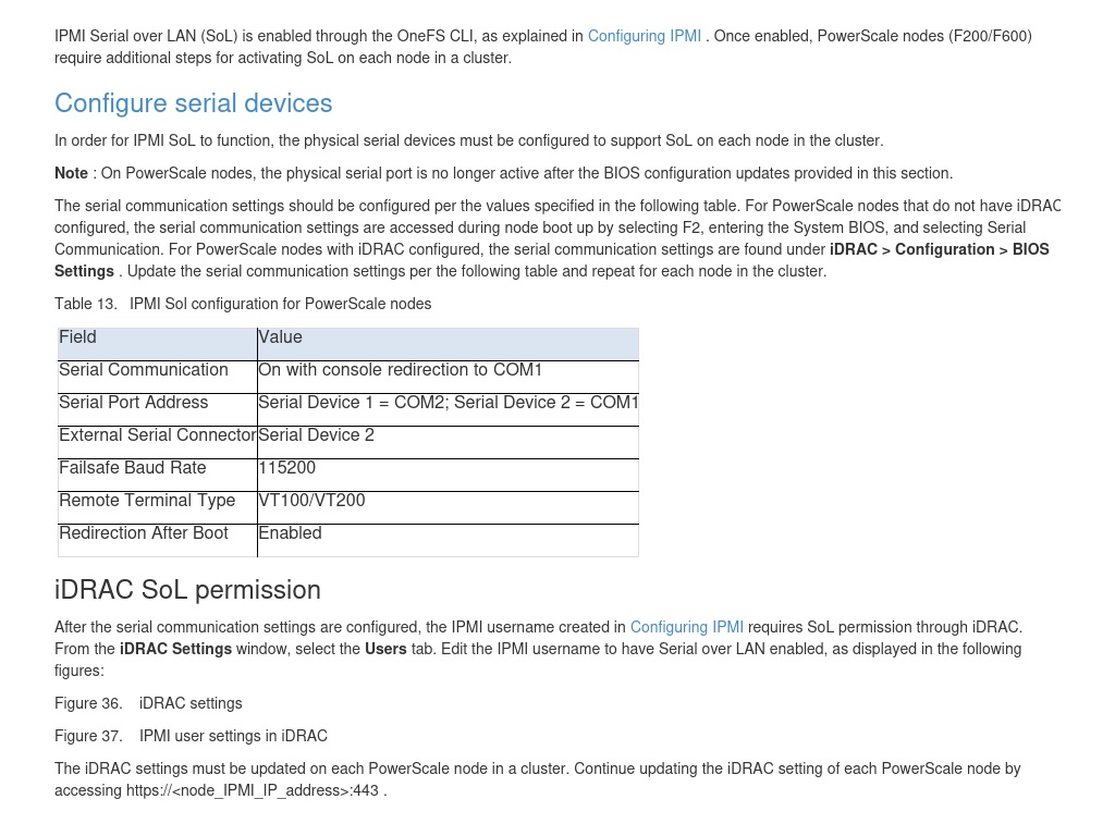 IPMI SoL on PowerScale nodes | Dell PowerScale: Network Design ...