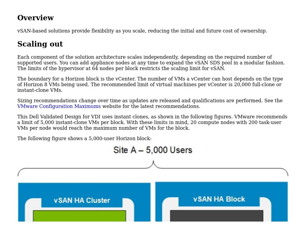 Scaling Guidelines | Dell Validated Designs For VDI—Designs For VMware ...